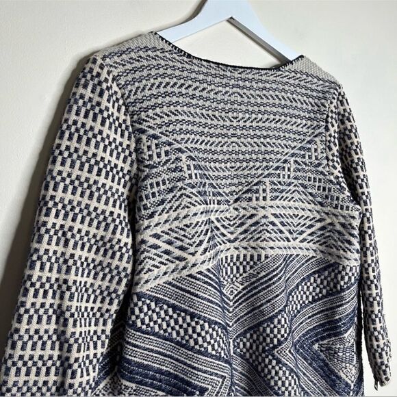 Lucky Brand- Women’s Fringe Open Front Cardigan Boho Aztec Print, Size Medium - Picture 9 of 12